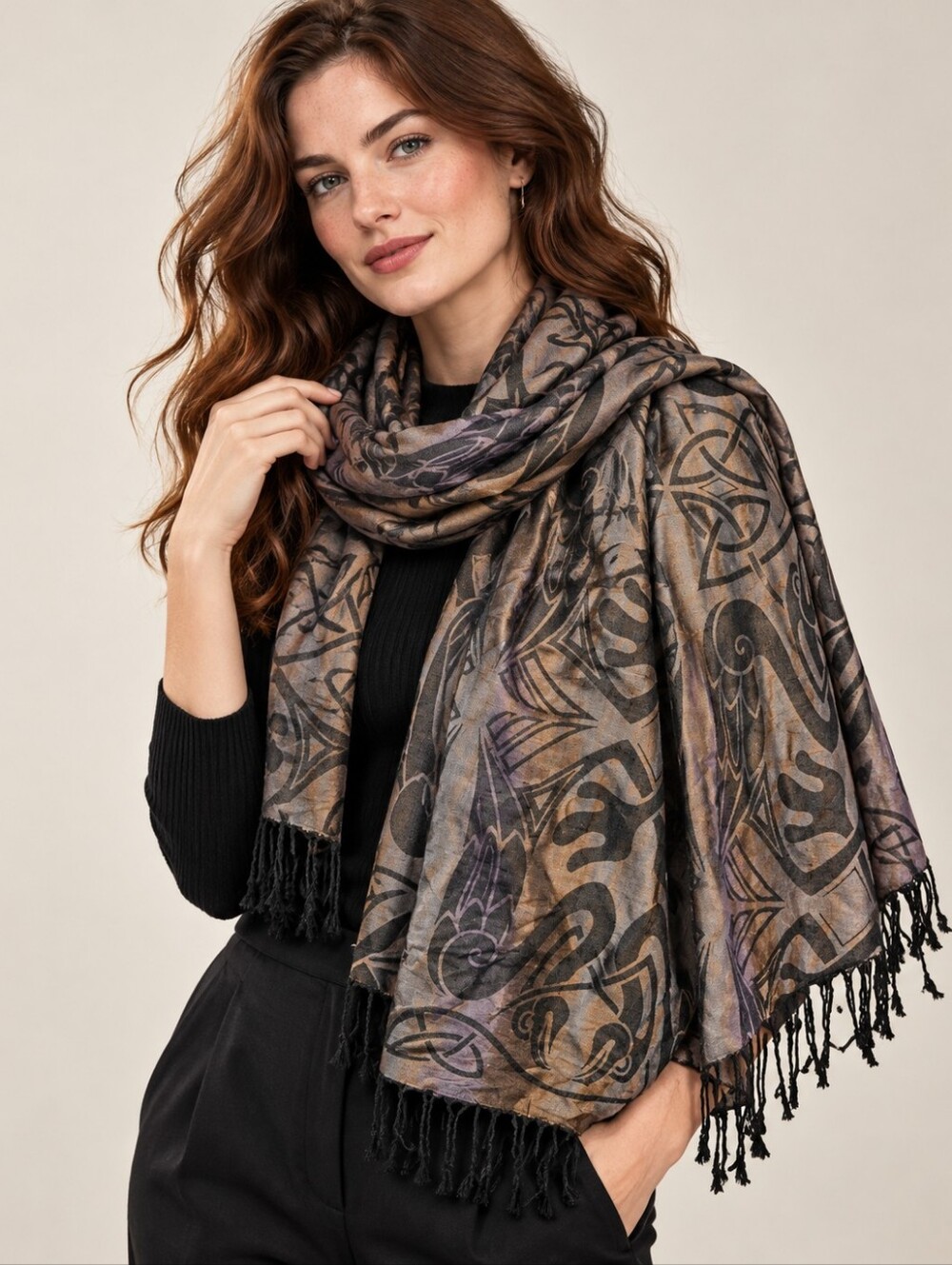 NWT Celtic At Heart Scarf 28" x 77" Pashmina Wrap Irish